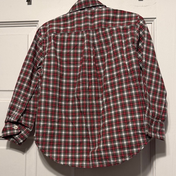 Ralph Lauren Red and White Plaid Kids Button-Down Shirt - Picture 2 of 2